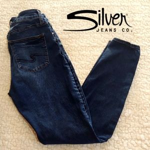 Silver Jeans Women's Skinny Jeans - Dark Blue